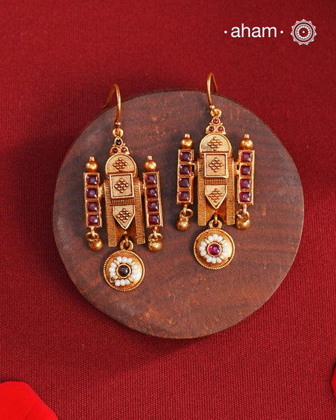 Gold Polish Silver Earrings