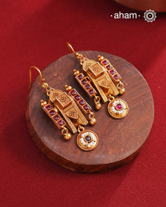 Gold Polish Silver Earrings