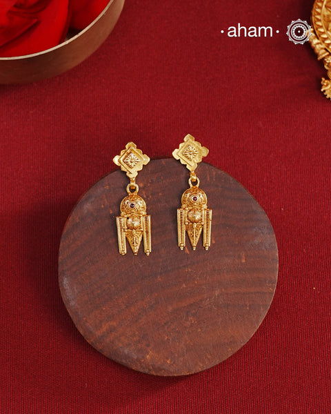 Gold Polish Silver Earrings
