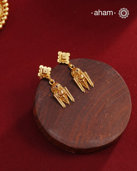 Gold Polish Silver Earrings