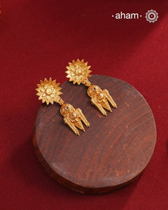 Gold Polish Silver Earrings