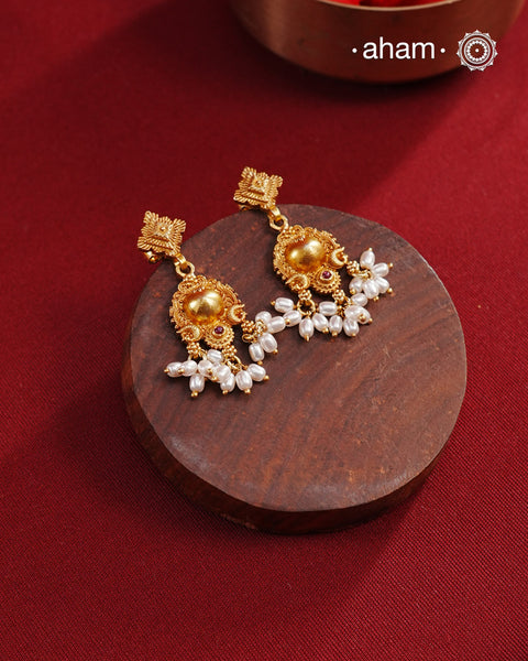 Gold Polish Silver Earrings