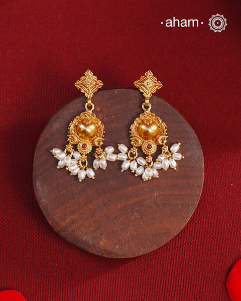Gold Polish Silver Earrings
