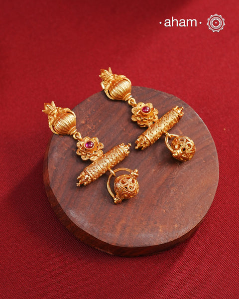 Gold Polish Silver Earrings