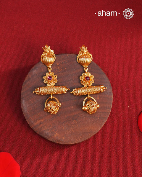 Gold Polish Silver Earrings