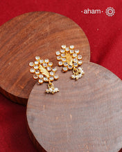 Beautiful gold polish studs, handcrafted in 92.5 sterling silver with zircon setting. Lightweight earrings perfect for special occasions. 