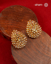 Zircon Gold Polish Silver Studs