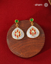 Gold Polish Silver Earrings feature exquisite kundan inlay work, blending traditional craftsmanship with contemporary style. Perfectly suited for Indo-Western ensembles, they add a touch of elegance and sophistication to your look. Crafted with attention to detail making them a versatile accessory for special occasions.