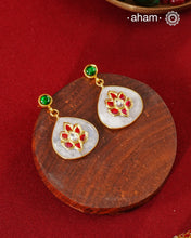 Gold Polish Silver Earrings feature exquisite kundan inlay work, blending traditional craftsmanship with contemporary style. Perfectly suited for Indo-Western ensembles, they add a touch of elegance and sophistication to your look. Crafted with attention to detail making them a versatile accessory for special occasions.