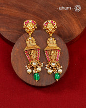 Ganeshji Gold Polish Silver Earrings