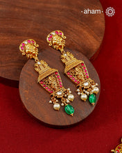 Ganeshji Gold Polish Silver Earrings