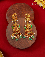 Lakshmi Gold Polish Silver Earrings