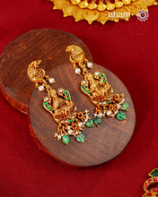 Lakshmi Gold Polish Silver Earrings