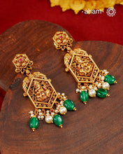 Ganesha Gold Polish Silver Earrings