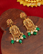 Ganesha Gold Polish Silver Earrings