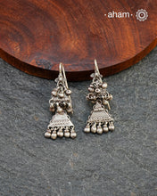 Vintage Layered Triangle Silver Earring