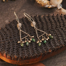 Tribal Ognia Triangle Silver Earrings