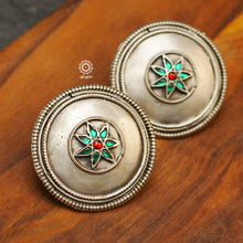 How beautiful are these oversized silver studs. Vintage plug earrings that are converted to stud style easy to wear earrings. 