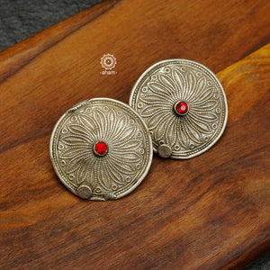 How beautiful are these dome shaped silver studs. Light weight and so easy to wear.  Vintage plug earrings that are converted to stud style easy to wear earrings. 