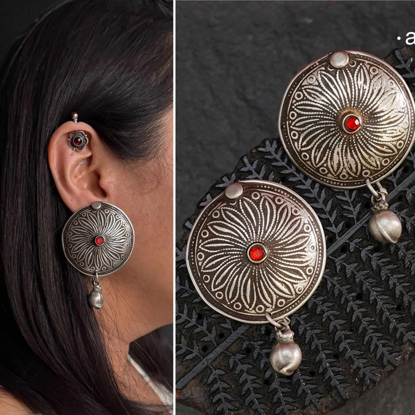 How beautiful are these dome shaped silver studs! Light weight and so easy to wear. Vintage plug earrings that are converted to stud style easy to wear earrings.