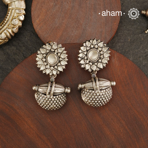 Vintage Tribal Silver Earrings
