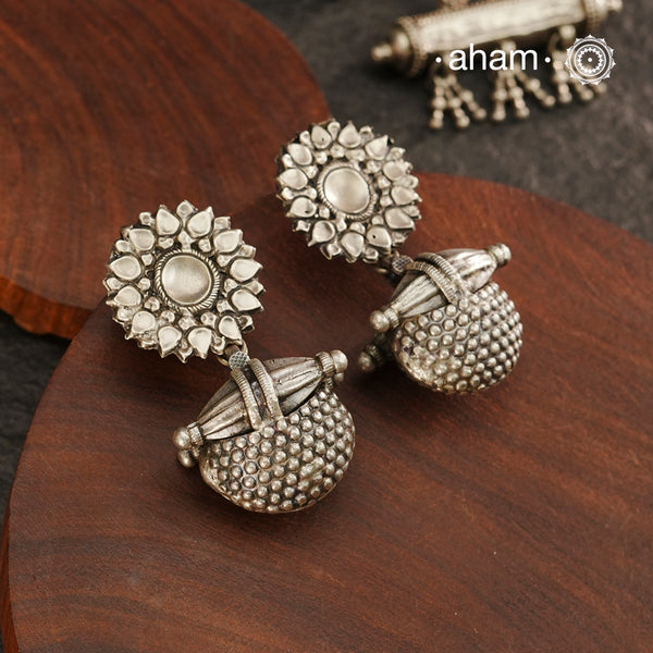 Vintage Tribal Silver Earrings