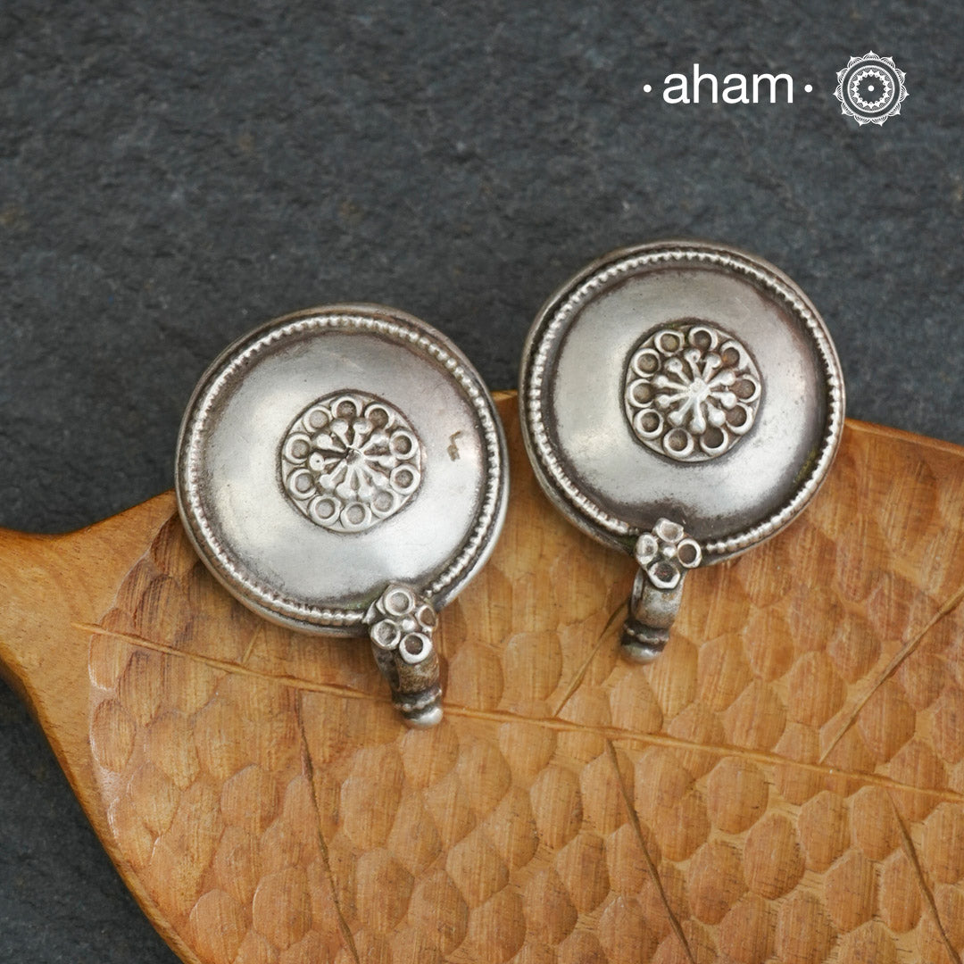 Tribal Oversized Silver Studs