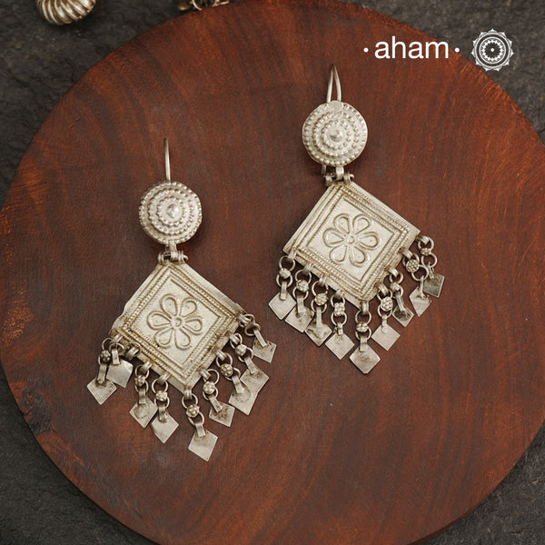 Tribal Pandadi (leaf) Silver Earrings