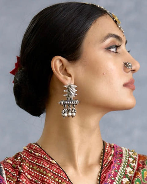 Tribal Silver Earrings
