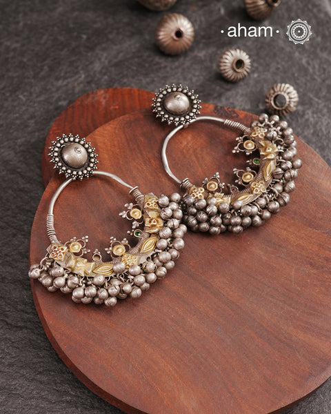 Tribal Silver ChandBali Earrings