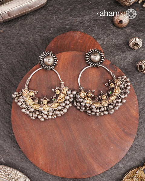Tribal Silver ChandBali Earrings