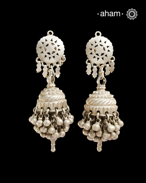 Tribal Earrings created in silver with traditional artistry and craftsmanship.