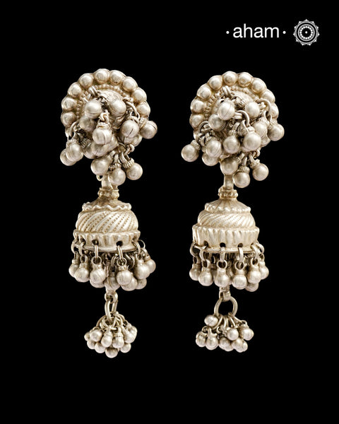 Tribal Earrings created in silver with traditional artistry and craftsmanship.