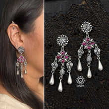 Shivneri Silver Flower Earrings