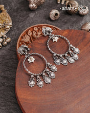 Shivneri Elephant Silver Earrings