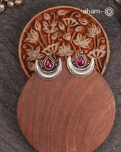 Shivneri Half Moon Silver Studs