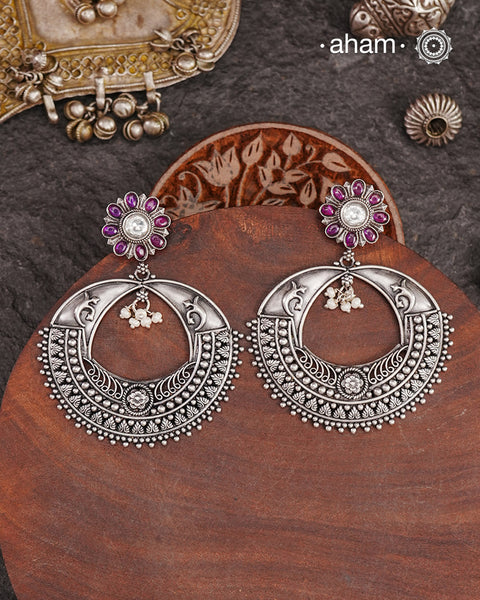 Shivneri Silver Chandbali