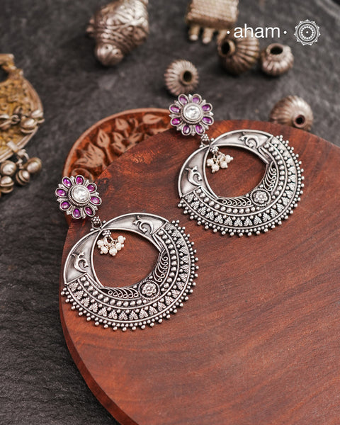 Shivneri Silver Chandbali