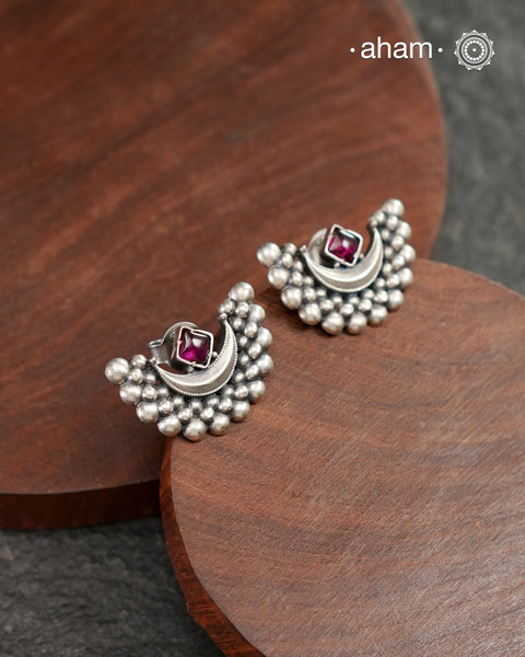 Shivneri Chand Silver Earrings