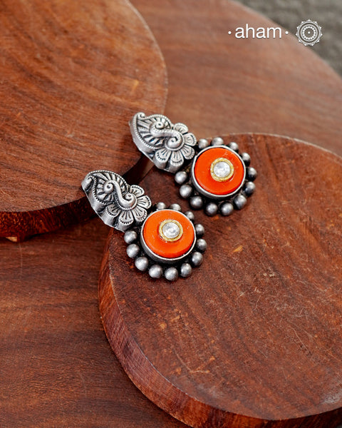 Ira Peacock Silver Earrings