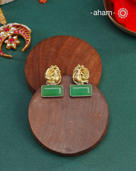 Noori two tone earrings. The earrings are handcrafted in 92.5 sterling silver with gold highlights.&nbsp;Style this up with your favourite ethnic or fusion outfits to complete the look.