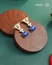 Noori two tone Earrings. The earrings are handcrafted in 92.5 sterling silver with gold highlights. Style this up with your favourite ethnic or fusion outfits to complete the look.