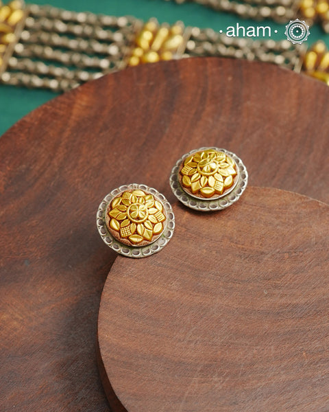 Bandhel Two Tone Silver Studs