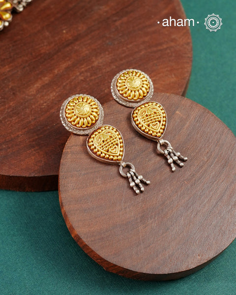 Bandhel Two Tone Silver Earrings