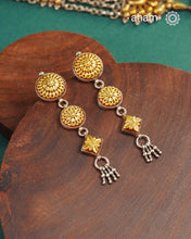 Bandhel Two Tone Silver Earrings