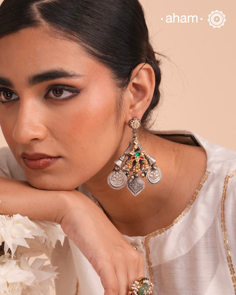 Noori Two Tone Silver Earrings
