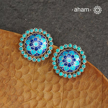 Elevate your style with our Meena Work Silver Earrings. Handcrafted in 92.5 silver, these earrings feature traditional meenawork, adding intricate detail to your ensemble. Enhance your look with this elegant and timeless accessory.