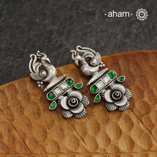 Ira Peacock Silver Earrings