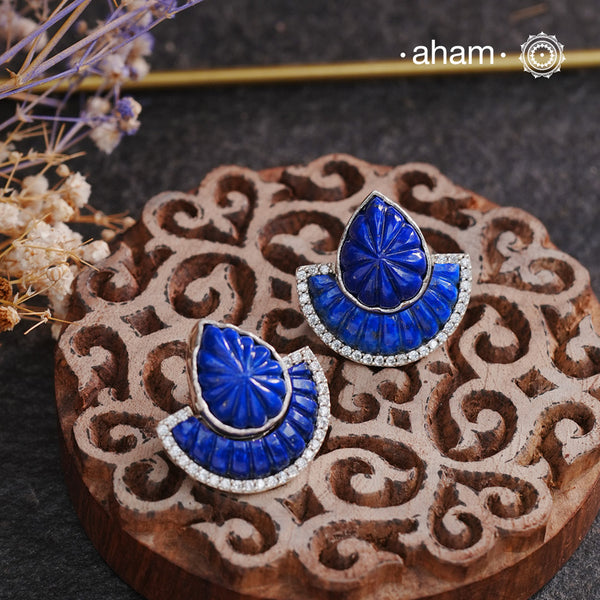 Upgrade your earring game with our natural Lapiz Lazuli Silver Studs crafted in 92.5 silver. The detachable top makes them versatile, giving you two different looks in one. Elevate your style with these unique and beautiful studs.