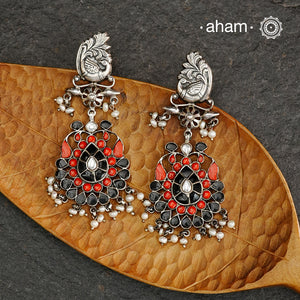 Ira Peacock Silver Earrings